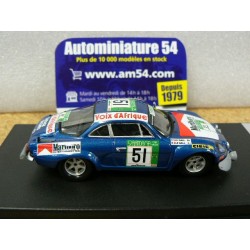 1977 Alpine A110 n°51 Le Gall - Le Gall Bandama Rally TRORRCI05 Trofeu