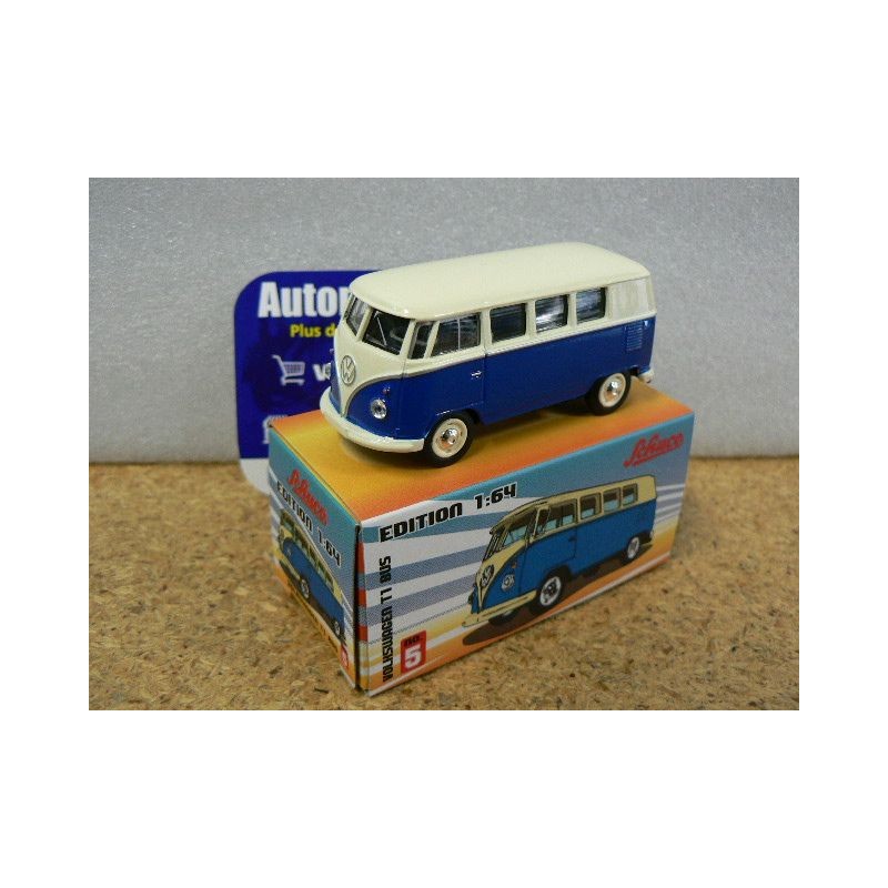 Volkswagen VW T1 Bus Beige - Bleu 1/64 452030900 Schuco Paperbox Edition