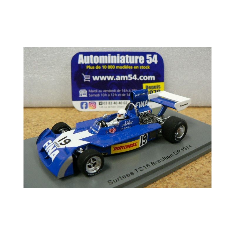 1974 Surtees TS16 n°19 Jochen Mass Brazilian GP S9651 Spark Model