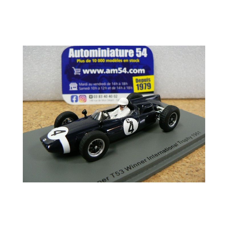 1961 Cooper T53 n°4 Stirling Moss 1st Winner International Trophy S8065 Spark Model