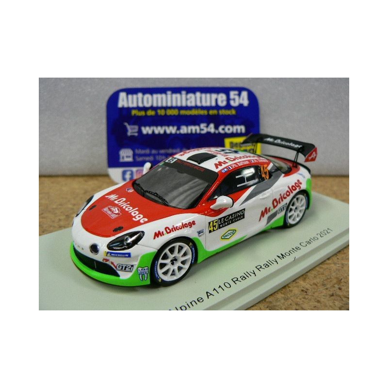 2021 Alpine A110 n°45 Baffoun - Dunand RGT Monte Carlo S6579 Spark Model