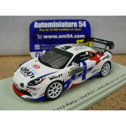 2021 Alpine A110 n°47 Astier - Vauclare 2nd RGT Monte Carlo S6581 Spark Model