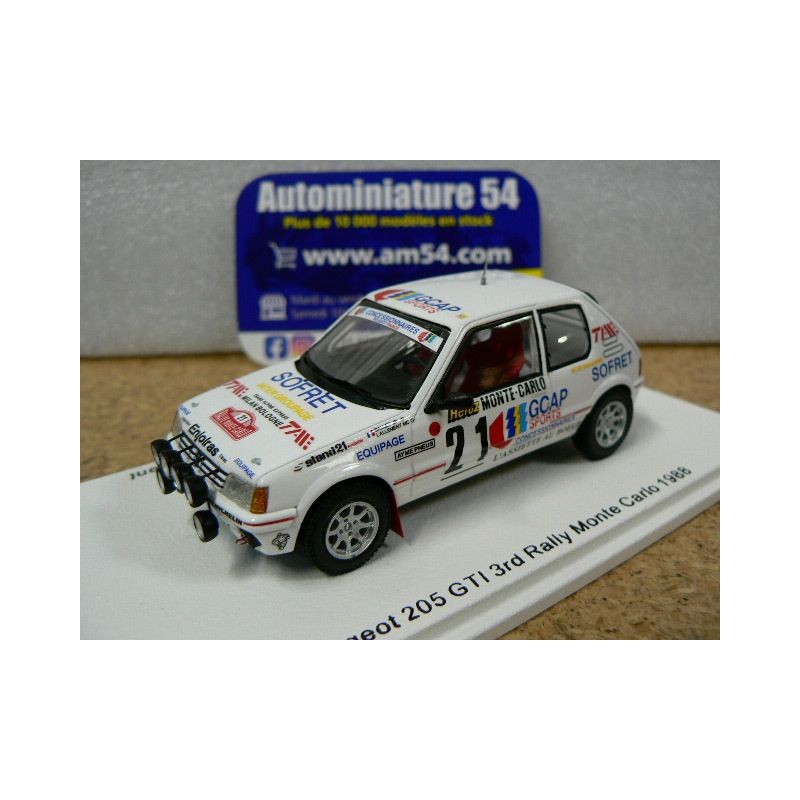 1988 Peugeot 205 GTI n°21 Ballet - Lallement  3rd Monte Carlo S9453 Spark Model