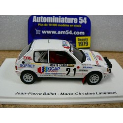 1988 Peugeot 205 GTI n°21 Ballet - Lallement  3rd Monte Carlo S9453 Spark Model