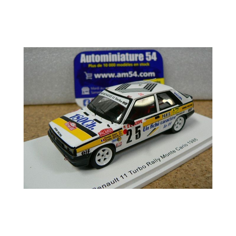 1986 Renault 11 Turbo n°25 Oreille - Oreille Monte Carlo S5570 Spark Model
