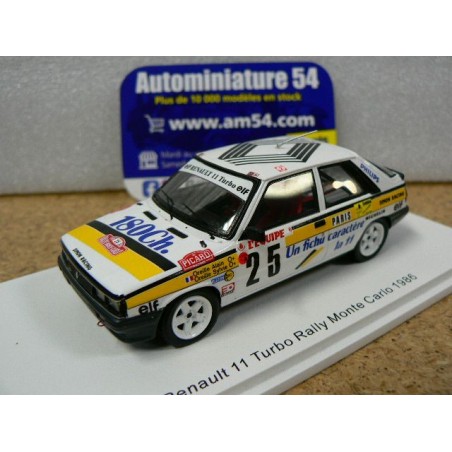 1986 Renault 11 Turbo n°25 Oreille - Oreille Monte Carlo S5570 Spark Model