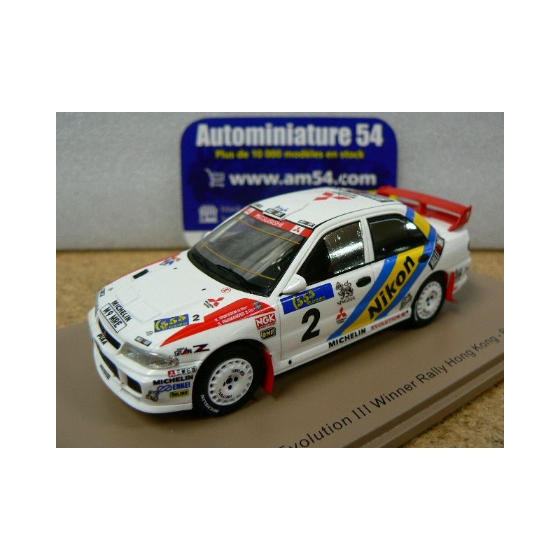 1995 Mitsubishi Lancer Evo 3 n°2 Eriksson - Parmander 1st winner Rally Hong Kong - Beijing S6507 Spark Model