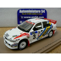 1995 Mitsubishi Lancer Evo 3 n°3 Vatanen - Pons 2nd Rally Hong Kong - Beijing S6520 Spark Model