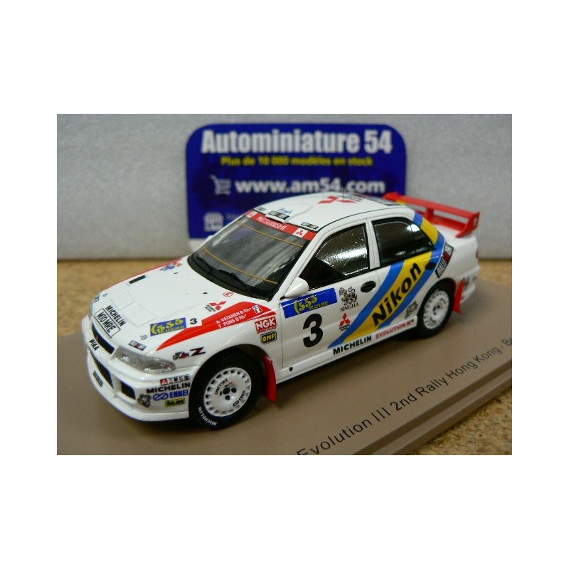 1995 Mitsubishi Lancer Evo 3 n°3 Vatanen - Pons 2nd Rally Hong Kong - Beijing S6520 Spark Model