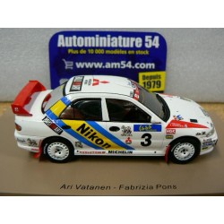 1995 Mitsubishi Lancer Evo 3 n°3 Vatanen - Pons 2nd Rally Hong Kong - Beijing S6520 Spark Model