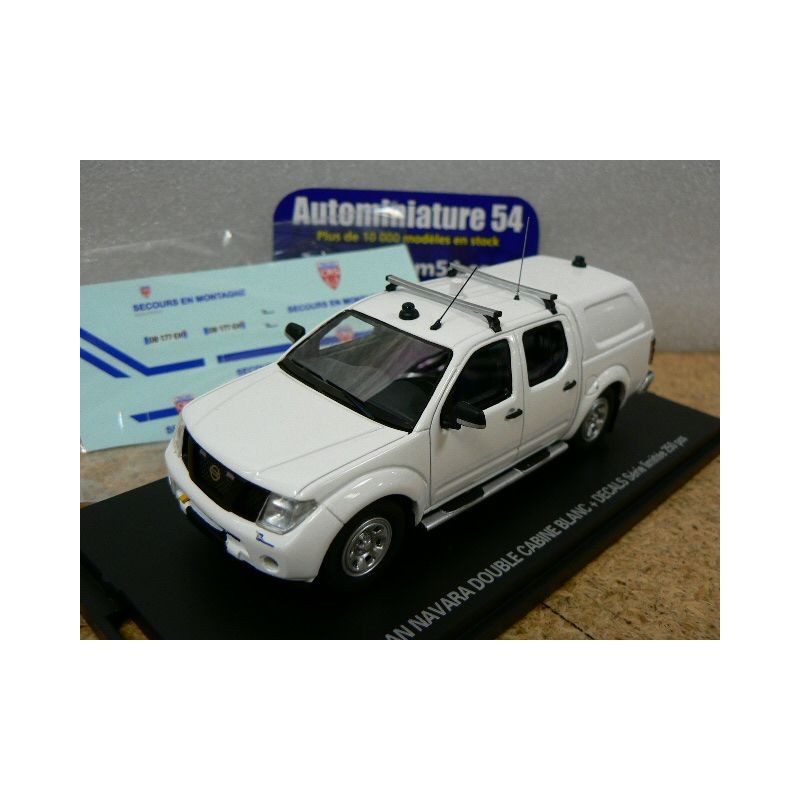 Nissan Navara Double Cabine blanc + décalcomanies CRS Secours en montagne Alarme 0044