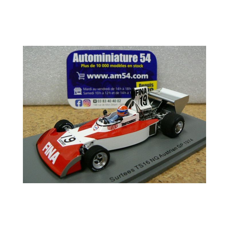 1974 Surtees TS16 n°19 Jean Pierre Jabouille Austrian GP S9662 Spark Model