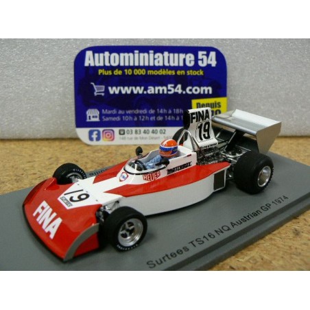 1974 Surtees TS16 n°19 Jean Pierre Jabouille Austrian GP S9662 Spark Model