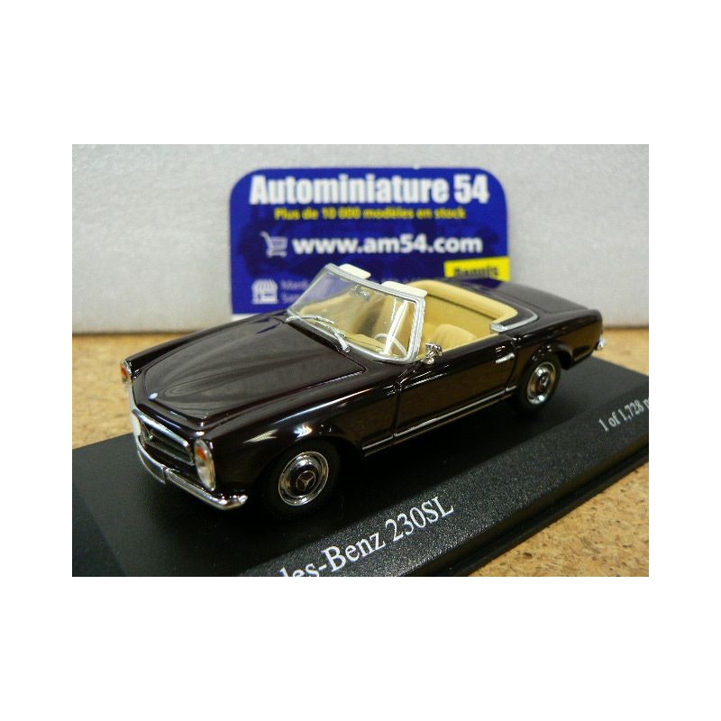 Mercedes 230SL Dark Red 1965 4300322236 Minichamps