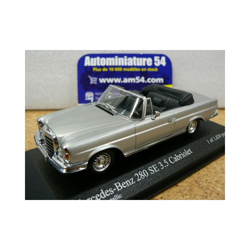 Mercedes 280SE Cabrio Silver 1970 400038130 Minichamps