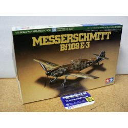 Messerschmitt Bf109 E-3 60750-1000 Tamiya Maquette 1-72