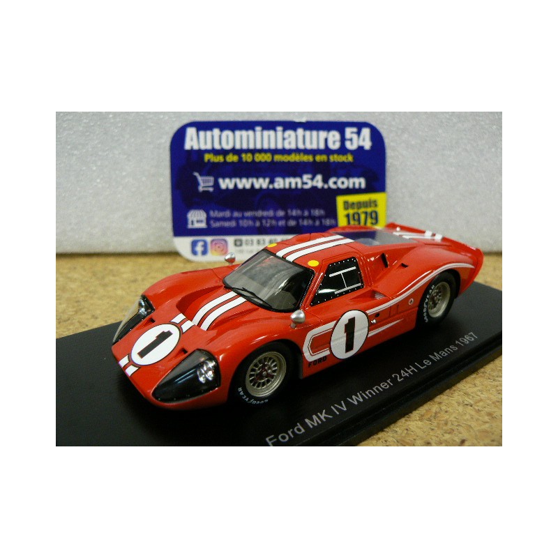1967 Ford MKIV n°1 Gurney - Foyt 1st winner Le Mans 43LM67 Spark Model