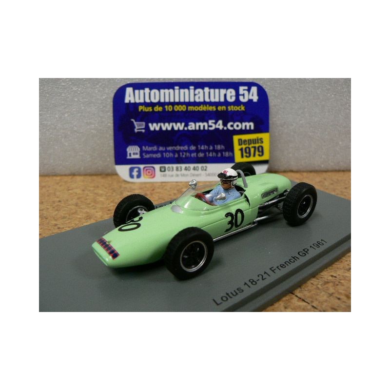 1961 Lotus 18-21 n°30 Henry Taylor French GP S7445 Spark Model