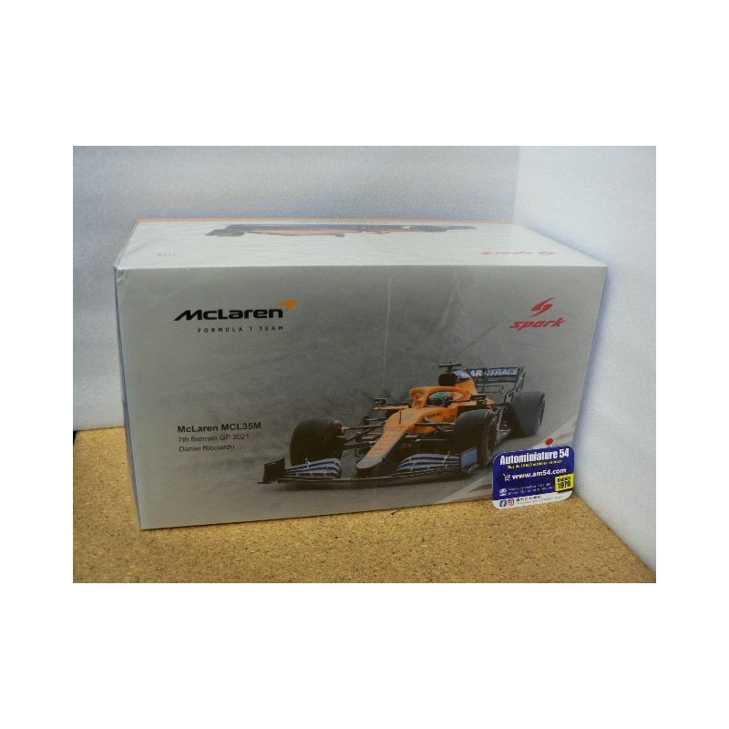 2021 McLaren MCL35M n°3 Daniel Ricciardo 7th Bahrain GP 18S584 Spark Model