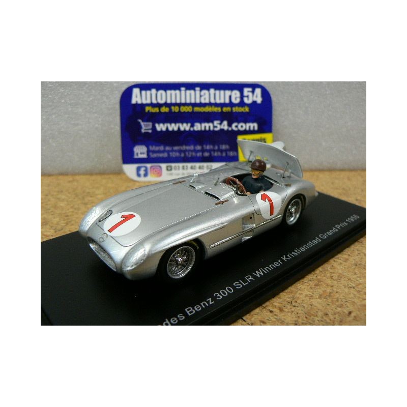 1955 Mercedes Benz 300 SLR n°1 JM Fangio 1st Winner Kristianstad GP S5858 Spark Model