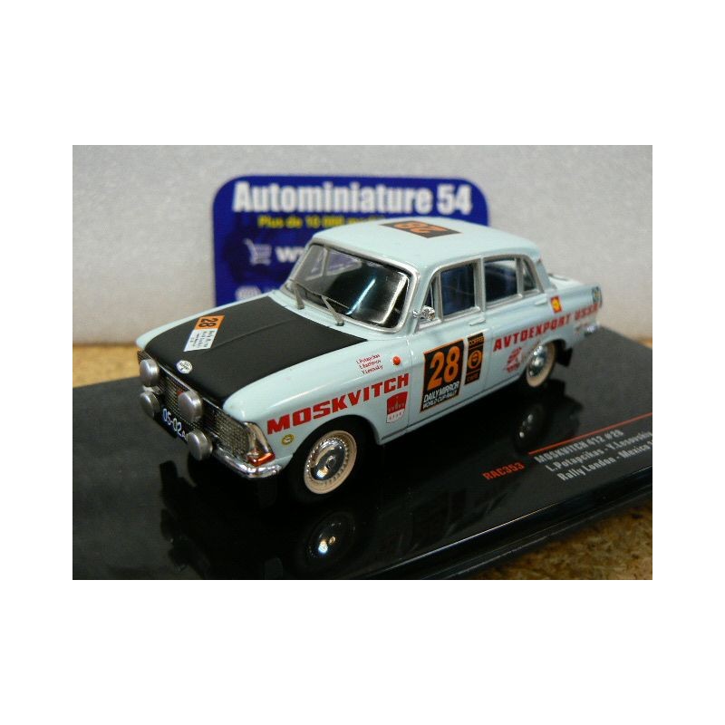 1970 Moskvitch 412 n°28 Potapcikas - Lesovskiy - Bazhenov London - Mexico RAC353 Ixo Models