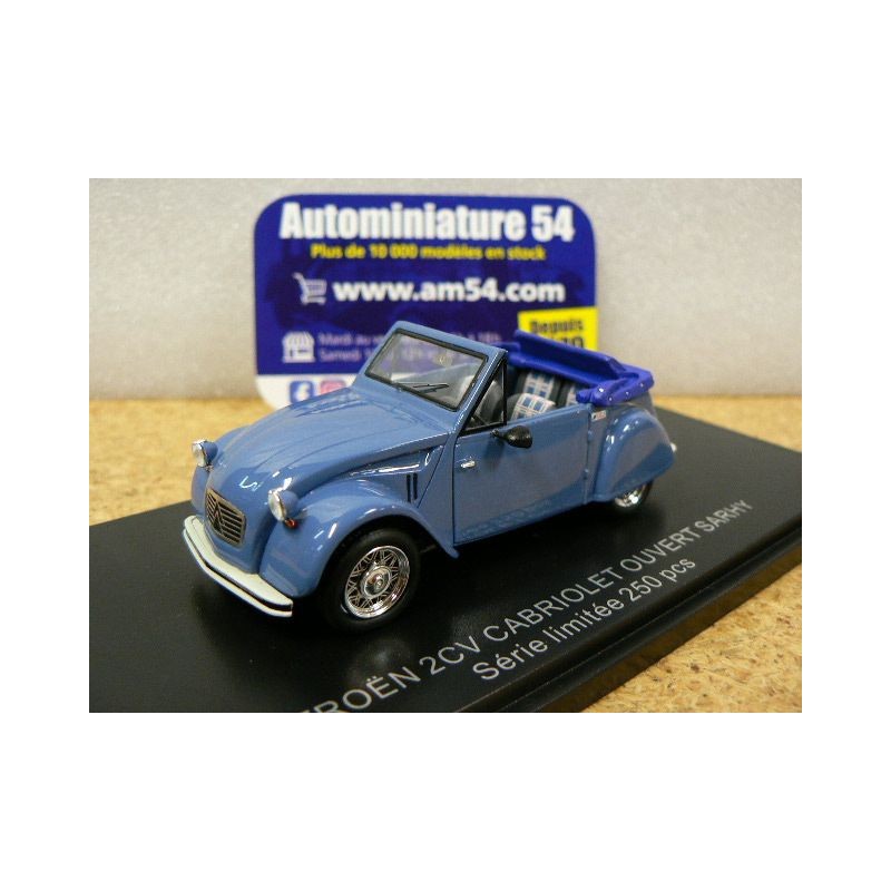 Citroen 2CV Cabrio Sarhy ouverte bleu Franstyle018