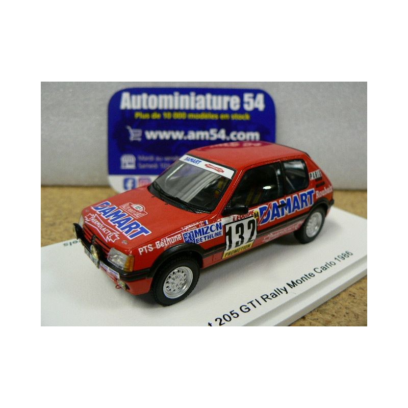 1986 Peugeot 205 GTI n°132 Delecour - Pauwels Monte Carlo S9456 Spark Model