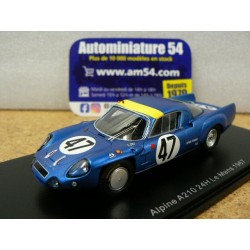 1967 Alpine A210 n°47 Andruet - Bouharde Le Mans S5688 Spark Model