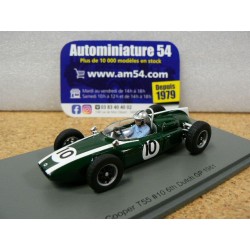 1961 Cooper T55 n°10 Jack Brabham 6th Dutch GP S8069 Spark Model