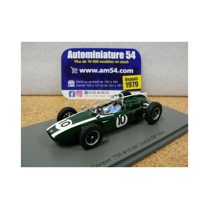 1961 Cooper T55 n°10 Jack Brabham 6th Dutch GP S8069 Spark Model