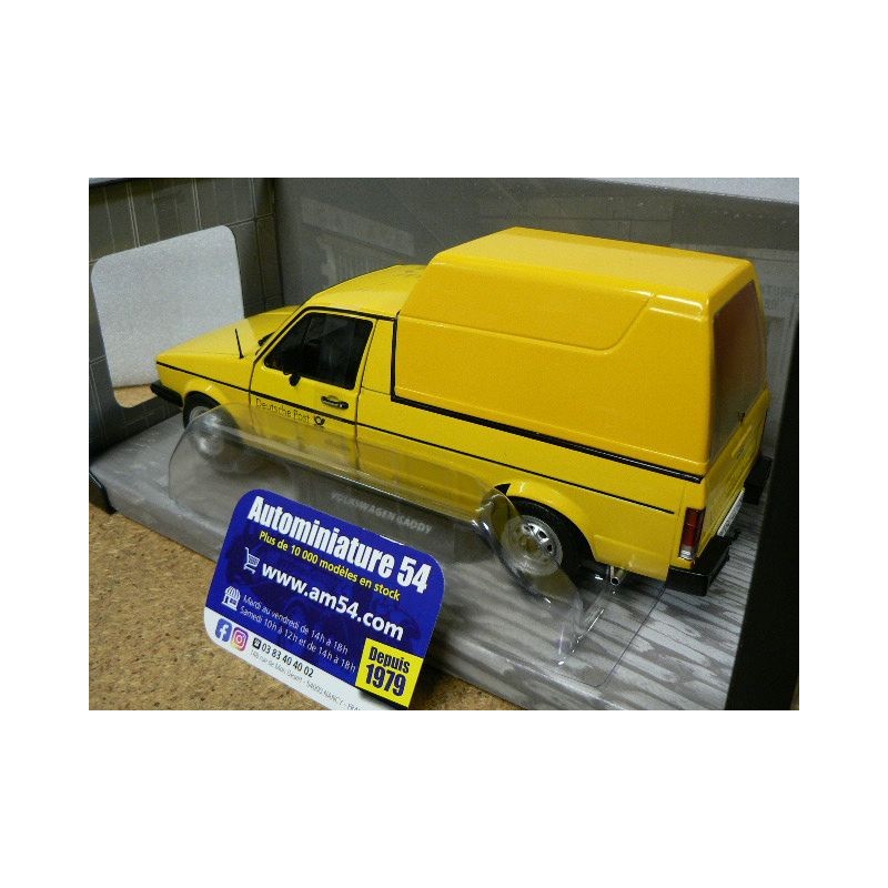 Modèle Réduit VW Caddy La Poste 1982 - Échelle 1:18 Solido - Couleur Jaune Allemande - Neuf En Boîte