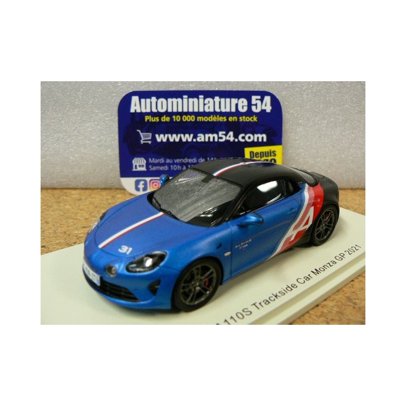 2021 Alpine A110 Trackside Car Monza GP n°31 Esteban Ocon S6592 Spark Model