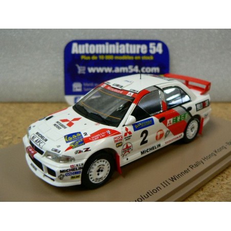 1996 Mitsubishi Lancer Evo 3 n°2 Vatanen - Tilber 1st winner Rally Hong Kong - Beijing S6514 Spark Model