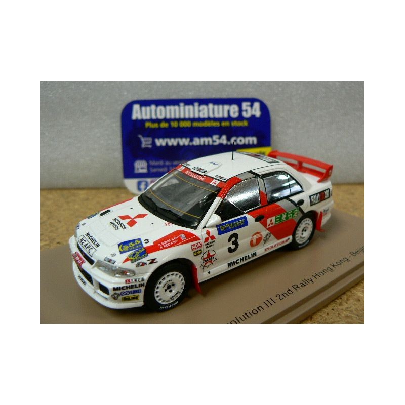 1996 Mitsubishi Lancer Evo 3 n°3 Burns - Reid 2nd Rally Hong Kong - Beijing S6515 Spark Model
