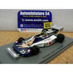 1976 Hesketh 308D n°25 Alex Ribeiro US GP S2466 Spark Model