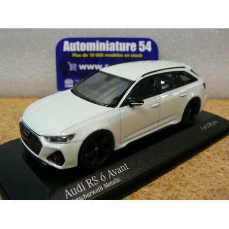 Audi RS6 Avant 2019 Blanc Glacier Métallique 1/43 Minichamps 410018012