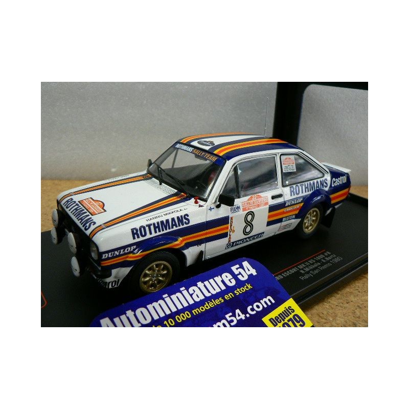 1980 Ford Escort MK2 RS 1800 n°8 Mikkola - Hertz San Remo 24RAL008B Ixo Model