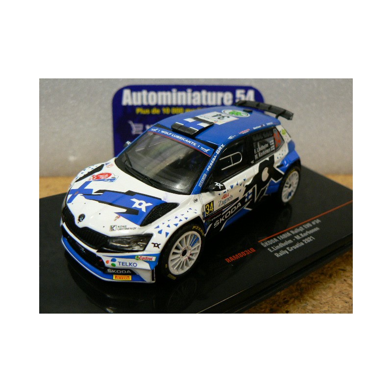 2021 Skoda Fabia Rally2 Evo n°34 Lindholm - Korhonen Rally Croatia RAM803 Ixo Models