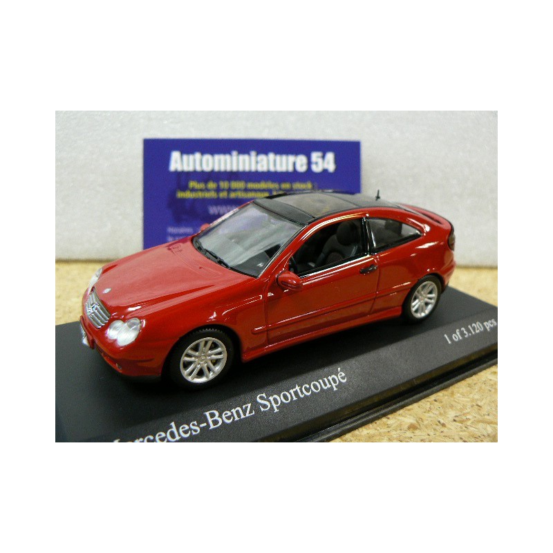 Mercedes C Class Sport Coupé 2001 Red 400030000 Minichamps