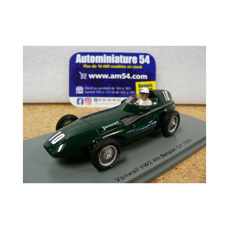 1956  Vanwall VW2 n°10 Harry Schell 4th Belgian GP S7203 Spark Model