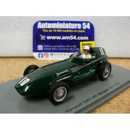 1956  Vanwall VW2 n°10 Harry Schell 4th Belgian GP S7203 Spark Model