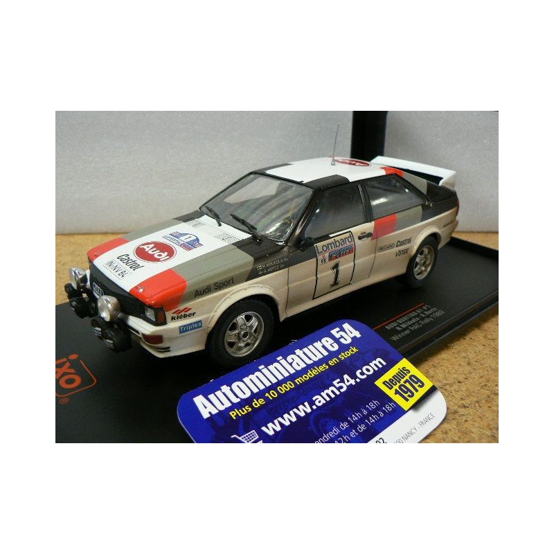 1982 Audi Quattro A1 n°1 Mikkola - Hertz 1st Winner RAC Rally 24RAL010A Ixo Model