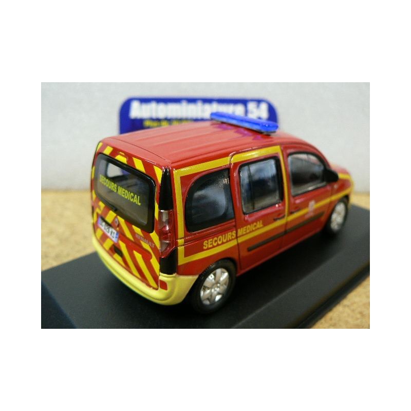 Miniature Renault Kangoo II Pompiers SPVL 2010 - Modèle Presse 1/43 - Neuve