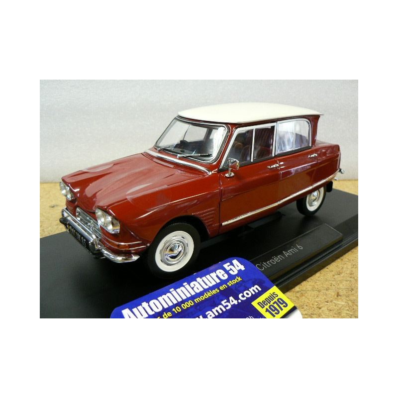 CITROËN Ami 6 Club de 1968 Rouge Corsaire NOREV Voiture de Collection 1/18