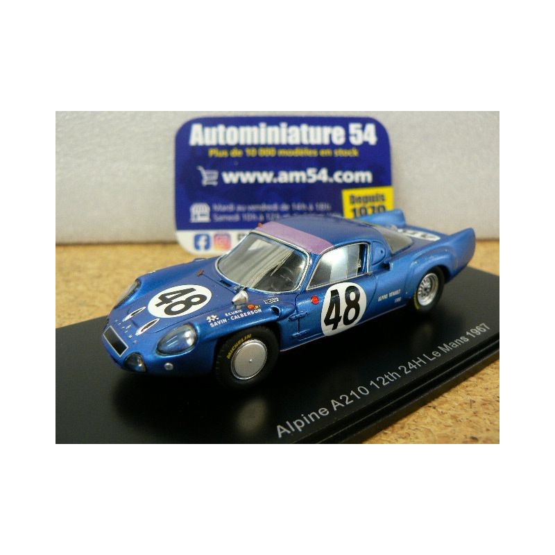 1967 Alpine A210 n°48 De Lagensete - Cheinisse Le Mans S5689 Spark Model