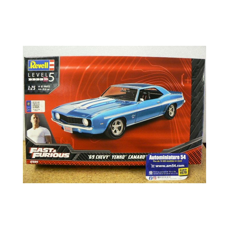 Maquette voiture : Fast and Furious : 1969 Chevy Camaro Yenko - Jeux et  jouets Revell - Avenue des Jeux
