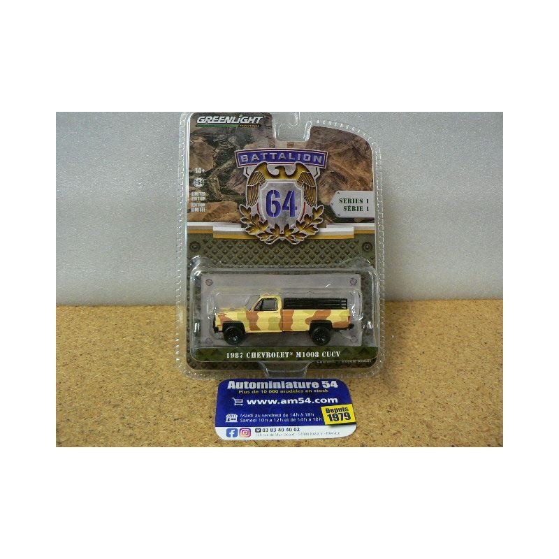 Chevrolet M1008 CUCV 1987 "Battalion 64" Militaire 61010-F Greenlight 1.64ième