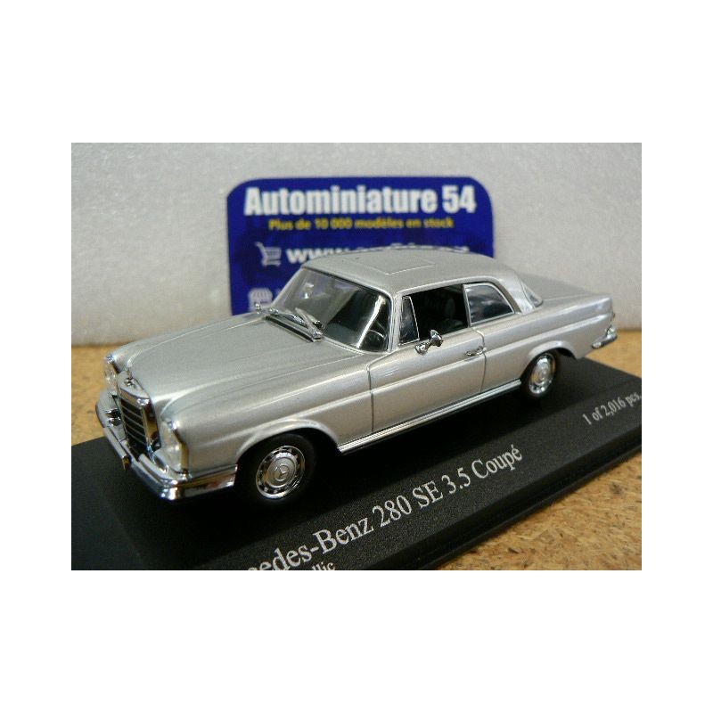 Mercedes 280SE 3.5 Coupe Silver 1970 400038120 Minichamps