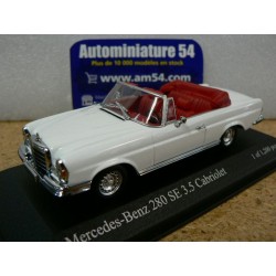 Mercedes 280 SE Cabrio White - red 1970 400038131 Minichamps