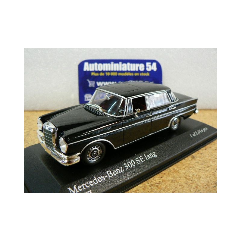 Mercedes 300 SE Lang Black 1965 ( Peinture lègérement marbrée ) 400035201 Minichamps